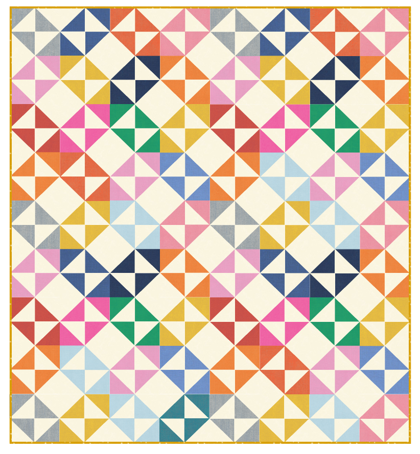 Ramona Layer Cake Quilt Kit - Warp & Weft Hue x Bella Solids