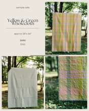 Load image into Gallery viewer, Green + Yellow Wholecloth Quilt
