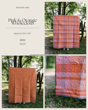 Load image into Gallery viewer, Pink + Orange Wholecloth Quilt
