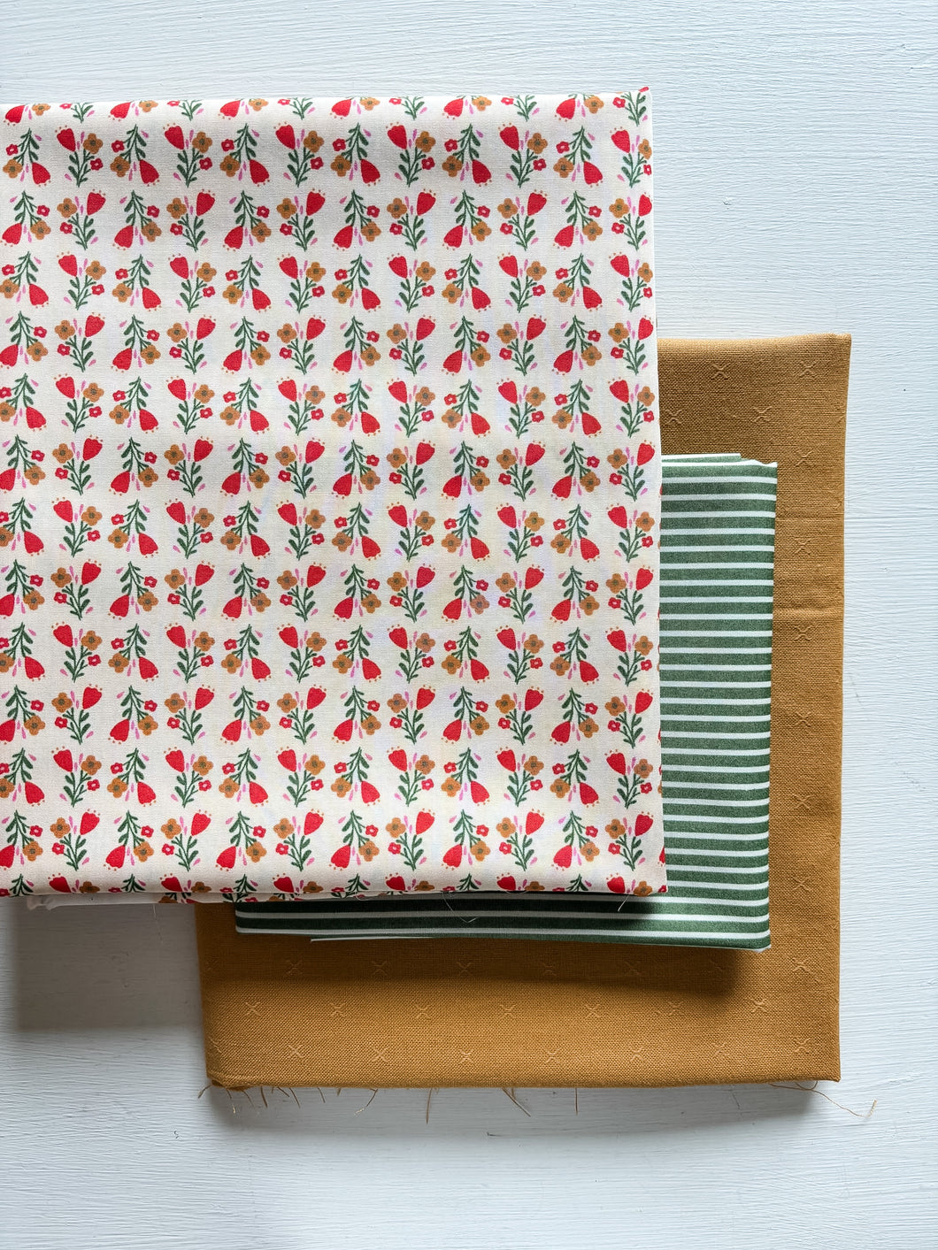 Ruby Wildflowers Wholecloth Quilt Kit