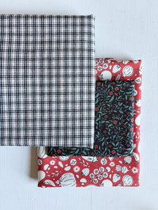 Veggie Patch & Plaid Wholecloth Quilt Kit