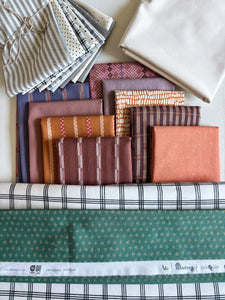 Pumpkin & Mulberry Ramona Backing and Binding - Flannel + Coneflowers