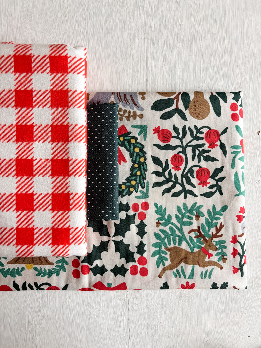 12 Days of Christmas + Flannel Wholecloth Quilt Kit