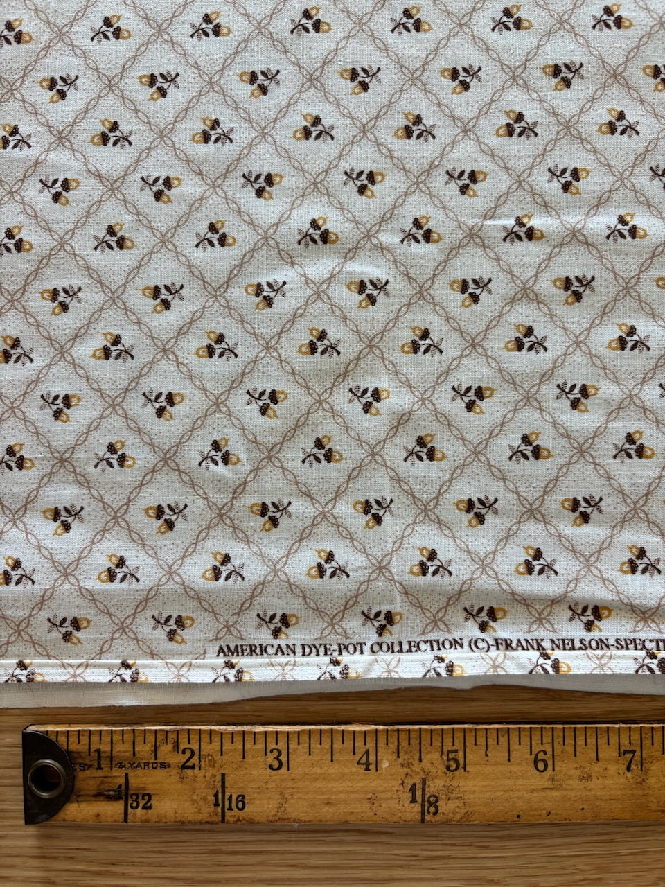 Vintage Fabric / American Dye Pot Collection / Acorns