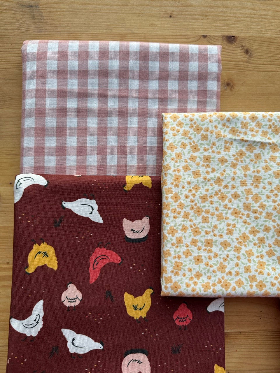 Chicks and Gingham Wholecloth Quilt Kit