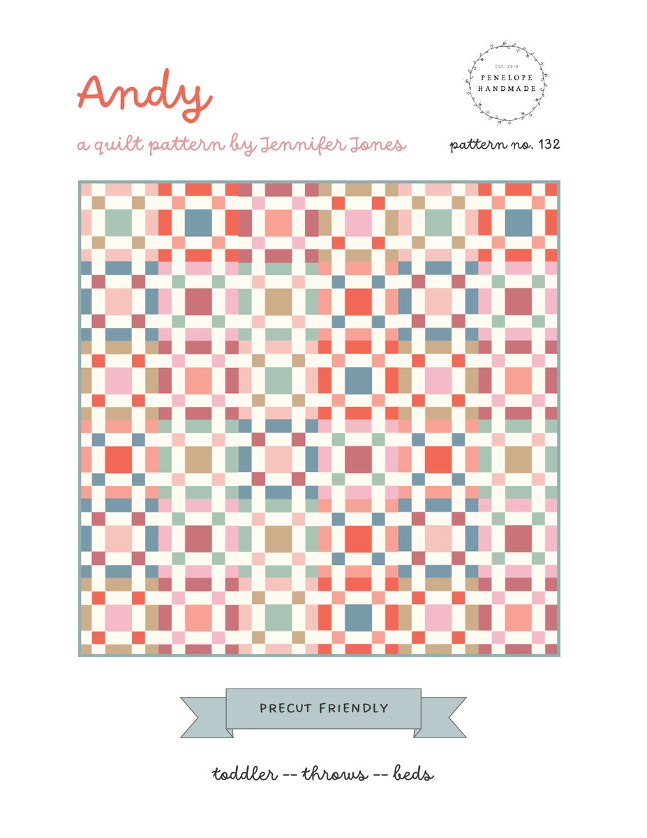 Andy Quilt Pattern | Paper Pattern – Penelope Handmade Shop