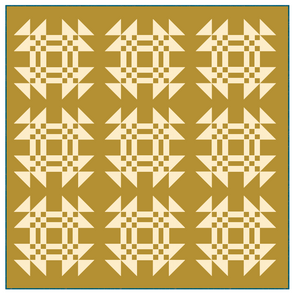 Preorder: Turmeric and Vanilla Custard Gables Quilt Kit-Square Throw