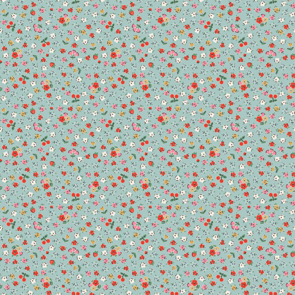 Poppie Cotton Bitty Blossoms / Blue