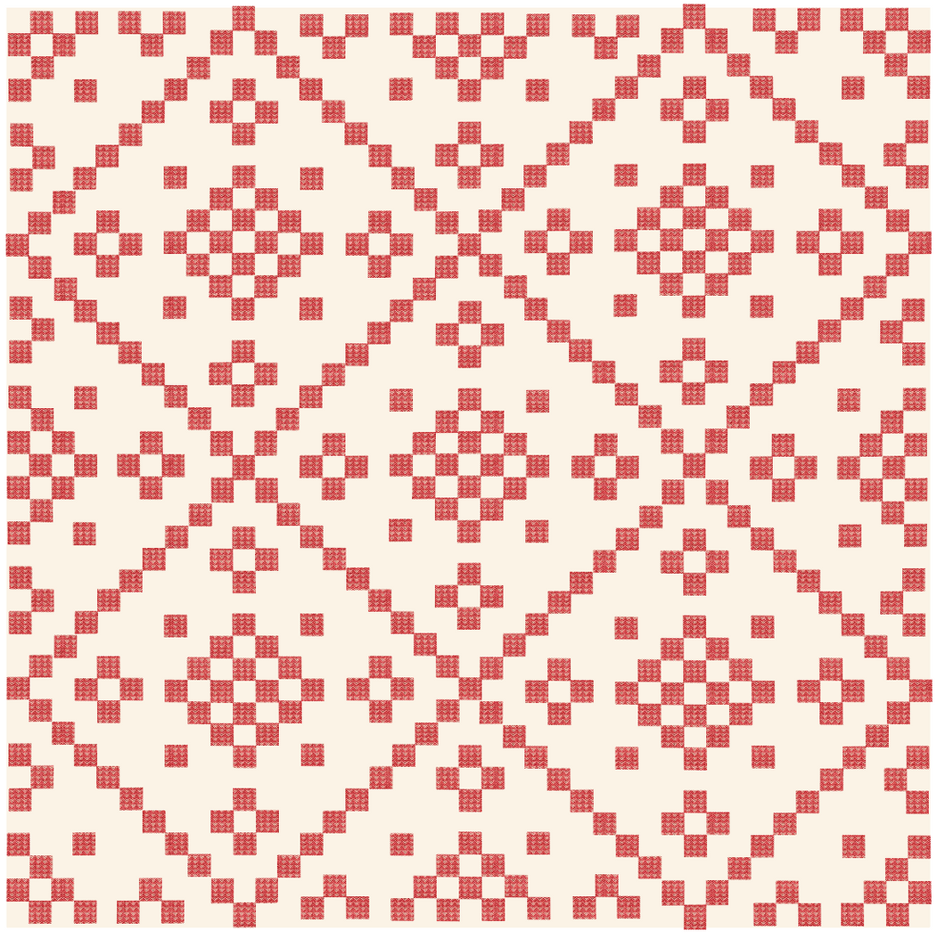 Warm Red Warp and Weft Meadowlark Throw Quilt Kit