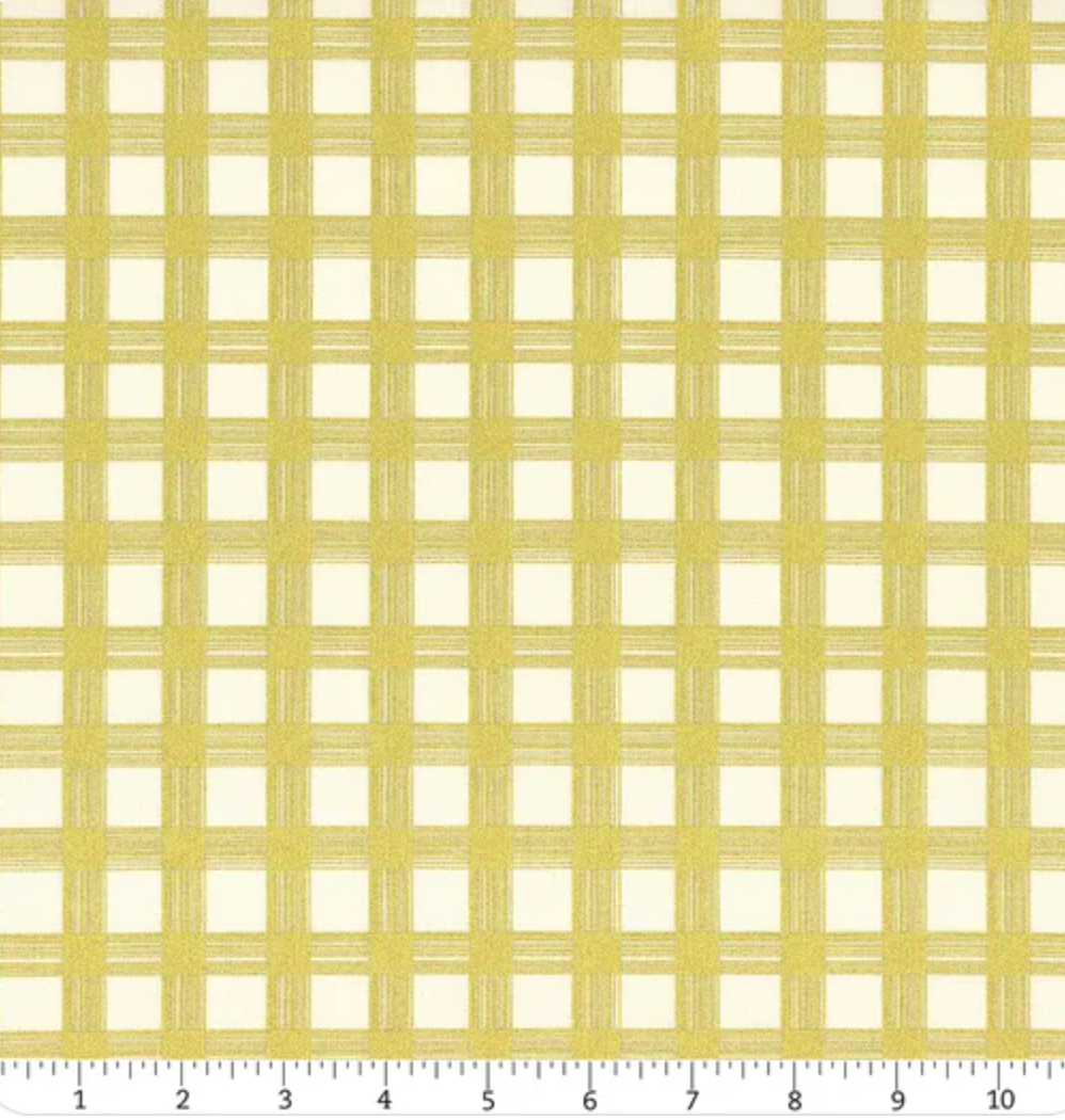 Riley Blake | Hester and Cook | Metallic Gingham in Gold