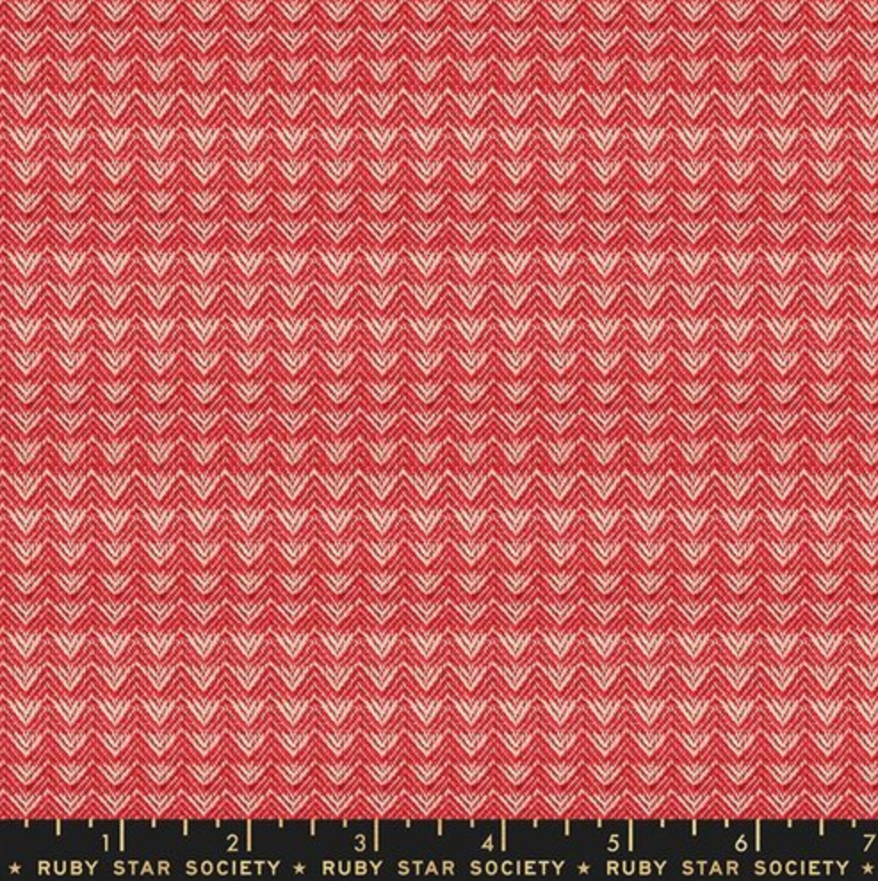 Ruby Star Society | Warp and Weft Wovens | Mountains in Warm Red