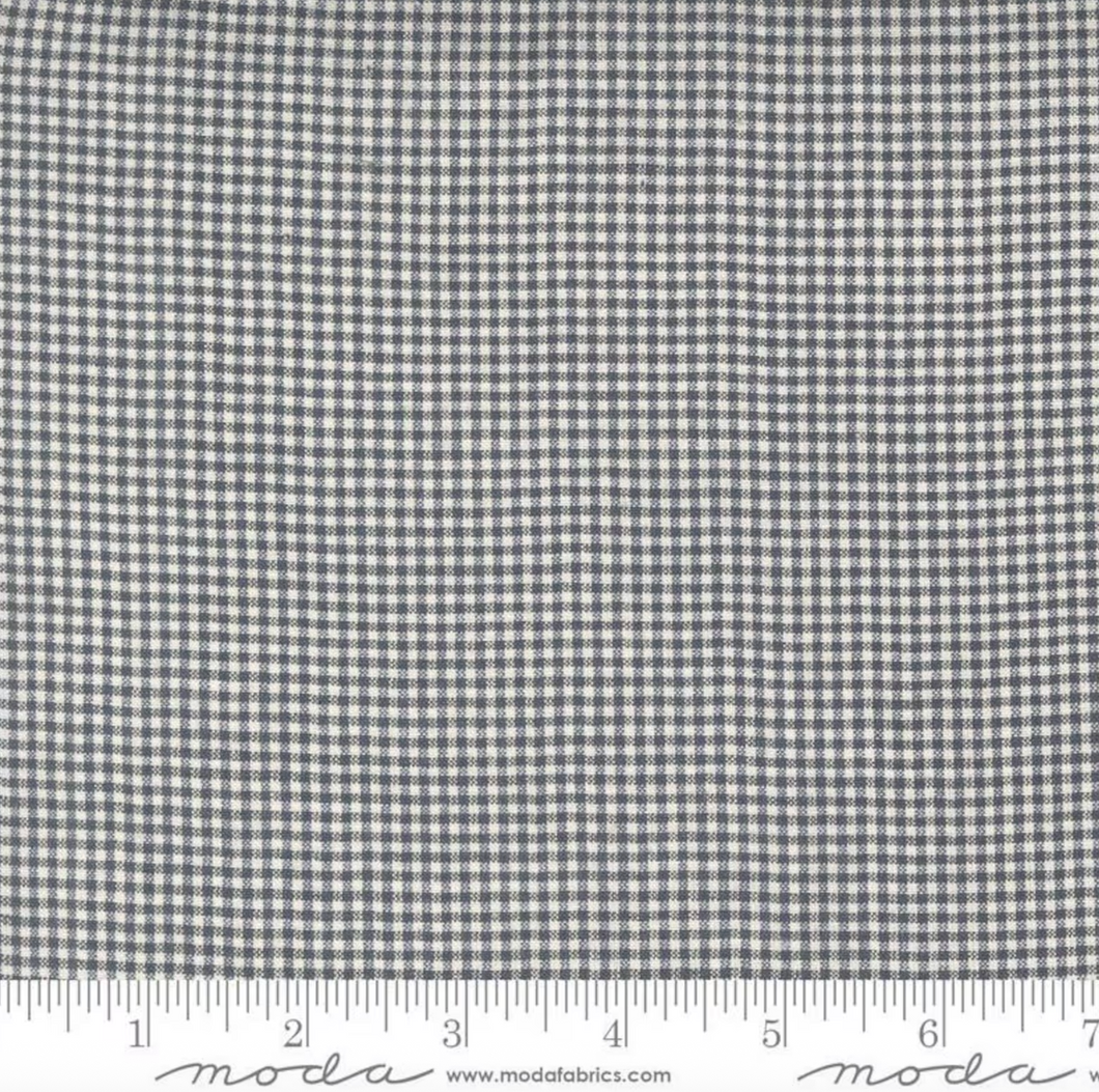 Moda French General Woven Ginghams Indigo Pearl-83