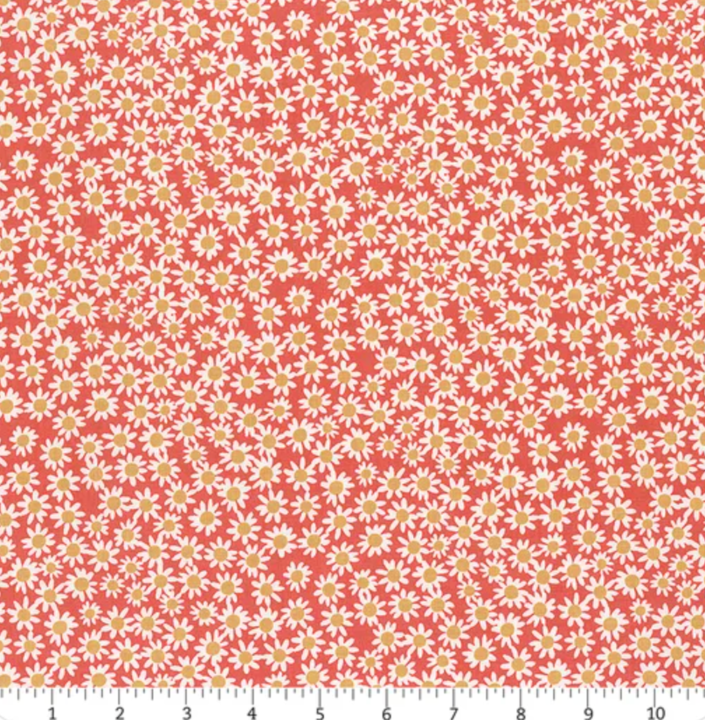 Riley Blake | Floral Charms Raspberry Daisies