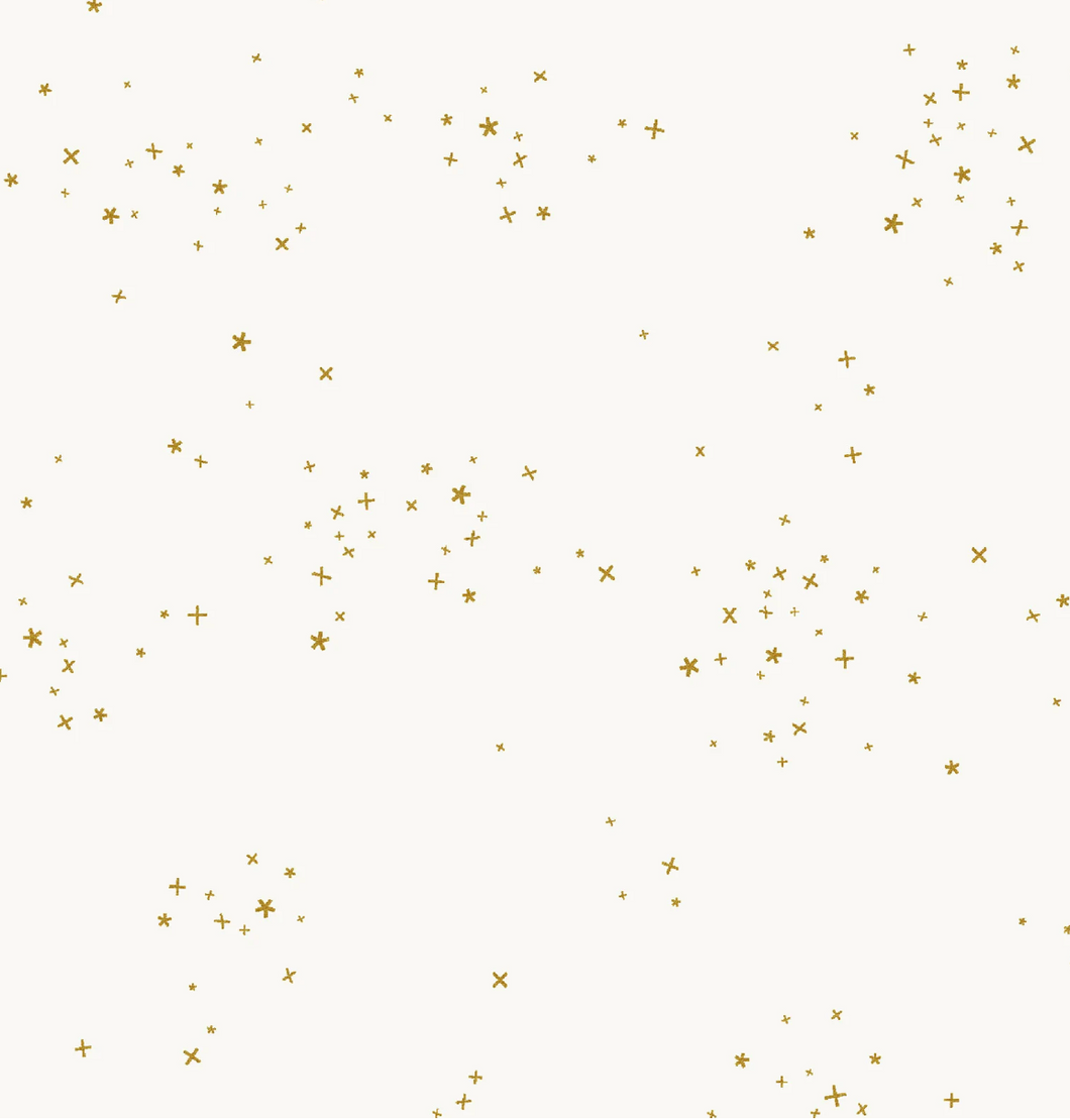 Cotton + Steel Basics - Freckles in Cloud White Metallic-1.75 yds