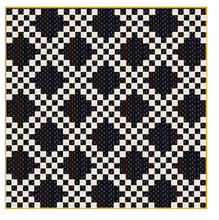 Load image into Gallery viewer, Modern Black and White Double Irish Chain Quilt Kit

