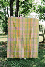 Load image into Gallery viewer, Green + Yellow Wholecloth Quilt
