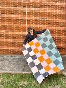 Checkered Throw Quilt Kit