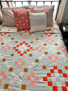 Spring Day Meadowlark Throw Quilt Kit